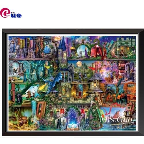 5D DIY Diamond Embroidery Fantasy Scenery Jigsaw Diamond Painting Full Square Landscape Pictures Of Rhinestones Home Decoration