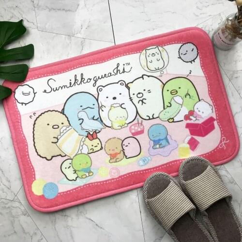 Anime Manga Sumikko gurashi Rug Floor Door Mat Carpet For Living Room Bedroom Vestibule TOILET Rugs Washable 2