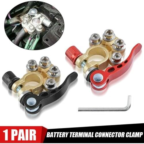 Car Battery Terminal Aluminum alloy Connector Quick Disconnect Shut-Off Connectors Battery Terminal Wire Cable Clamp Terminal