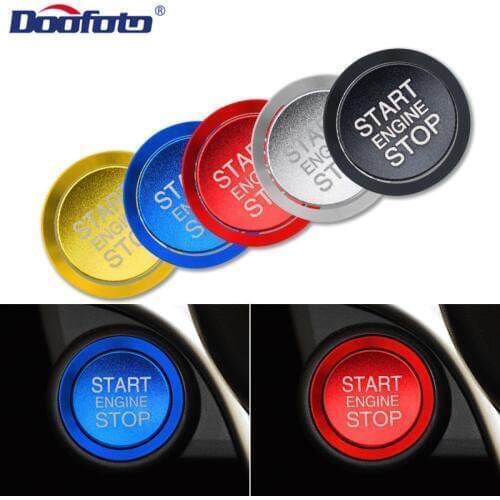 Doofoto Car Start Engine Cover For Alfa Romeo 159 Giulietta 147 Mito 156 Giulia GT Stelvio Brera Start Stop Accessories Styling
