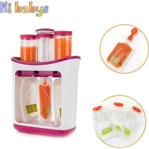 Baby Food Maker Baby Feeding Containers Storage Supplies Newborn Toddler Solid Food pouche Fresh Squeezed Fruit Juice Station