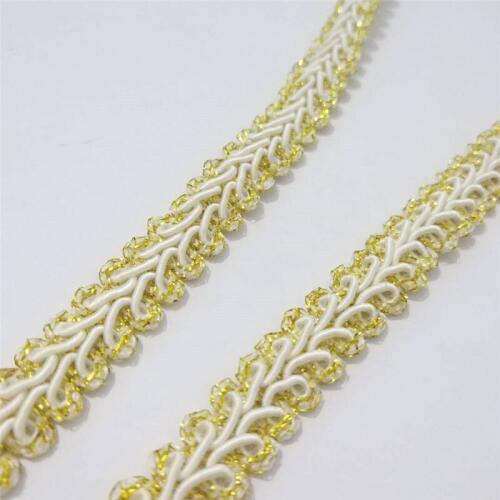 13mm Wide Gold White Centipede Webbing Lace 3 meter for Clothing Curved Edge Sew Webbing Decorations Lace Stiching Tape Trimming