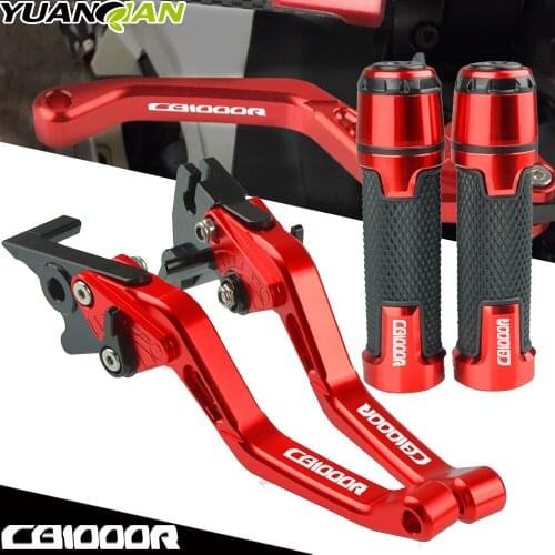 Motorcycle Accessories For Honda CB1000R CB 1000R CB1000 R 2008-2017 Folding Extendable Brake Clutch Lever + Handle Grips 2009