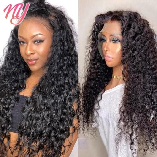 Deep Wave Frontal Human Hair Wig Perruque 13x4 Lace Front Wig 4x4 Closure Wig Transparent Lace Wigs for Black Women 30 32 inch