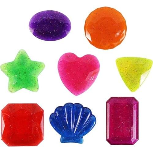 Diving Aquatic Swimming Toy Diving Stone 8 Soft and Elastic Material Diving Sticks Bottom of the Pool, Five Color Combinations