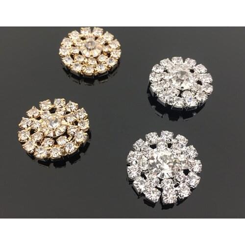 5pcs Sewing Rhinestone Buttons, Clothing Sewing Embellishment Accessories DIY Scrapbook Crafts