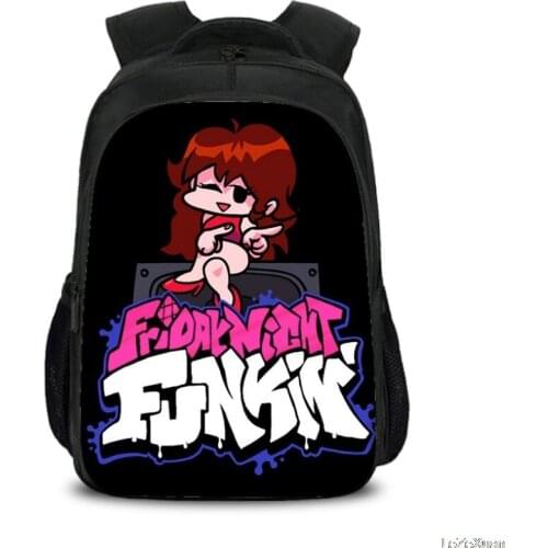 Friday Night Funkin 3D Backpack Children School Bags 16Inch High Quality Travelbags Boys Girls Double Layer Harajuku Storage Bag