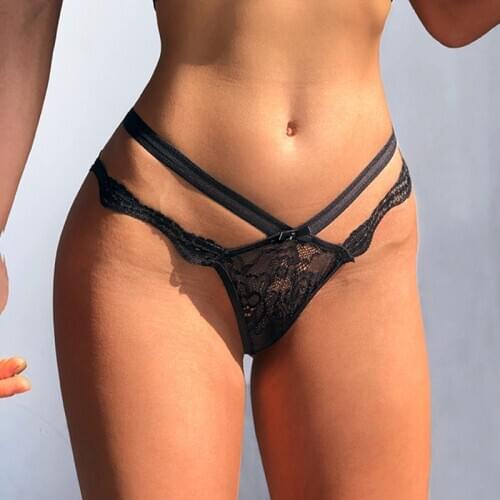 Sexy Panties Womens G-string Lace Mesh Underwear Transparent T Panty Hollow Out Lingerie String Panties Crotch Seamless T-back