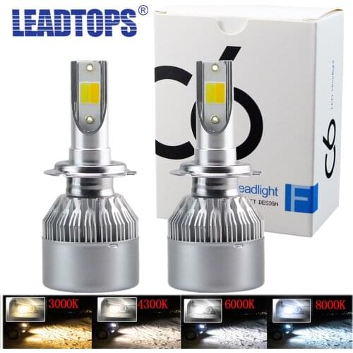 LEADTOPS 3000K-8000K H11 LED Car Headlights H1 H3 H4 H7 H8 H9 H13 9004 9005 9006 9007 9008 9012 LED Headlamps 6500K 60W 12V BC