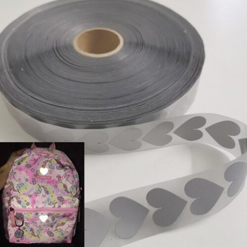 Width 25mm High Visibility Silver Reflective Tape Heat Transfer Vinyl Film DIY Fabric Iron on For Clothing