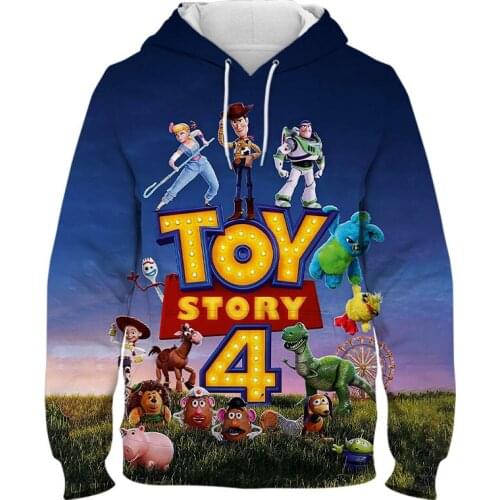 Anime Disney Toy Story Hoodies Men Women Children Cool Sweatshirts 3D Printed Boy Girl Kids Pullover Long Sleeve Streetwear Coat