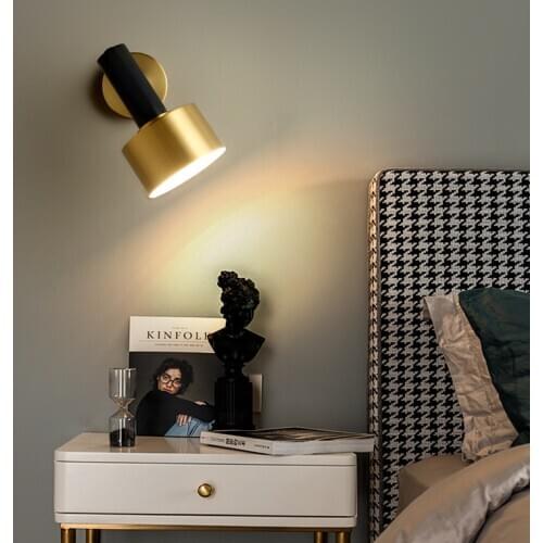 Vintage bed wall lamp crystal wall sconce lighting stone glass ball wood corridor wall lamp bedroom living room wall lamp