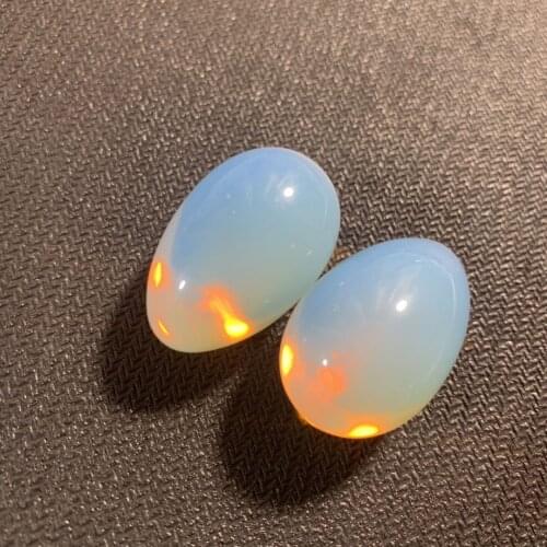 2pcs new arrivals natural opal gemstone eggs for making jewelry wholesale
