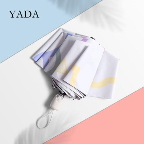 YADA 2020 Ins New Lovely Cloud Pattern Automatic Umbrella Women UV Rainproof Umbrella Parasol Rain Sun Light Umbrellas YD200223