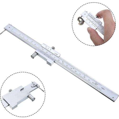 0-200MM Stainless Steel Parallel Marking Calipers Vernier Caliper Ruler Measuring Calipers With Storage Bag