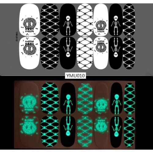 Paper 1 Set Lovely Nail Art Decorations Luminous Sticker Nail Art Decals Luminous Nail Art Decals Self Adhesive for Girl