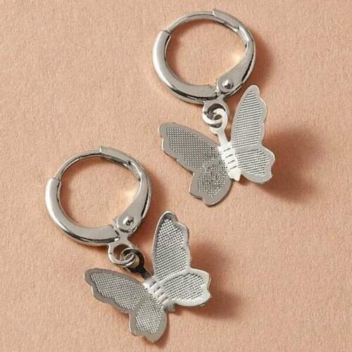 10 pair /lot wholesale fashion jewelry metal cute buttefly Earrings