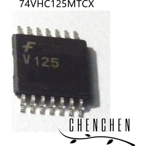 10pcs/lot 74VHC125MTCX 74VHC125MTC V125 TSSOP14 100% New