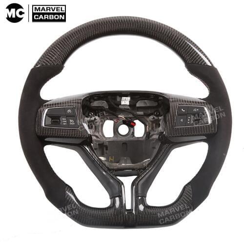 100% Real Carbon Fiber Steering Wheel for Maserati Ghibli. Levante. Quattroporte. GranTurismo. GranCabrio