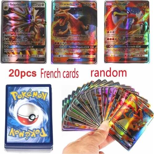 20Pcs Pokemons GX card Shining TAKARA TOMY Cards Game Battle Carte Trading Children Toy
