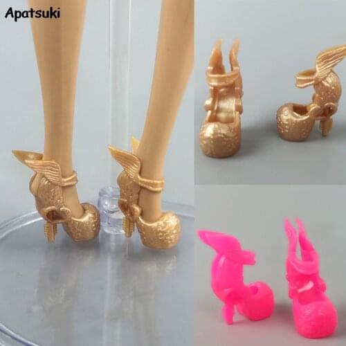 5pair Angel Wing High-Heel Doll Shoes for Barbie Shoes for 11.5" Dolls Accessories Shoes for Barbie Best Birthday Gift for Girl