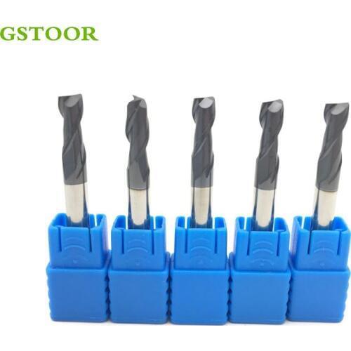 5PCS HRC50 5MM 6MM 2F 3F 4F Flat End Mills Lathe Milling Cutter Tungsten Carbide Router Bits Endmill