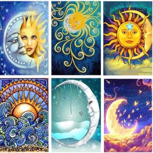 5D DIY Diamond Painting Beautiful Sun Art Fantasy Picture Square/Round Diamond Painting Embroidery Mosaic Home Decoration