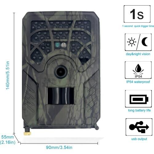 5MP 720P Trail Camera 940nm Blacklight Night Vision Wildcamera 0.8s Trigger IP54 Waterproof Wild Life Monitoring Camera