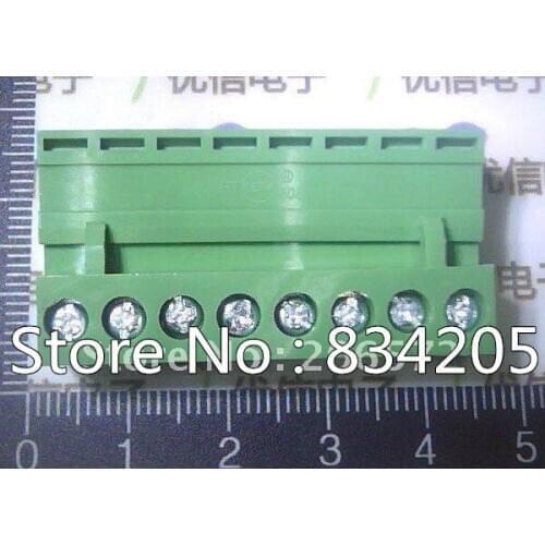 Free shipping Fast Delivery- high quality HT5.08 8P 5.08mm connectors set : socket + plug curved needle binding post