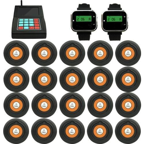 JINGLE BELLS wireless calling systems 20 call button+2 watch pager+1 keyboard transmitter guest calling button restaurant cafe