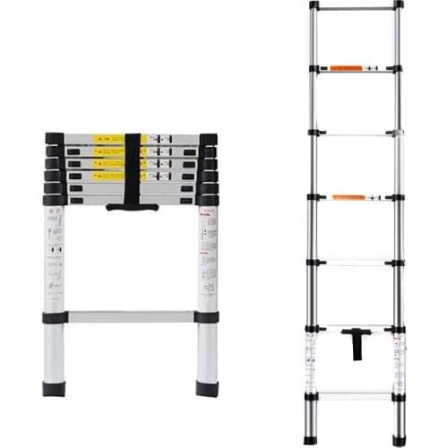 DLT-A Portable Thickened Aluminum Alloy Telescopic Ladder Single-sided Telescopic 2 Meters 7-step Folding Ladder YZ