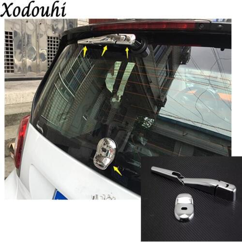 For Benz Smart Fortwo 2015 2016 2017 2018 Car Body Styling Trim ABS Chrome Rear Glass Wiper Nozzle Cover Tail Window Frame
