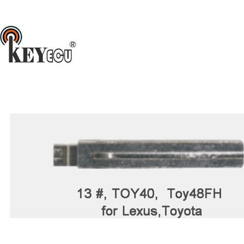KEYECU 25x KEYDIY Universal Remotes Flip Key Blade 13 #, TOY40 Toy48FH for Lexus, for Toyota