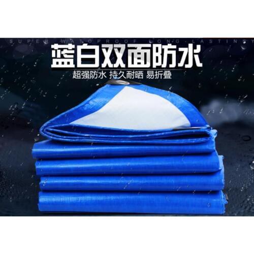 Customize Multiple dimensions Blue and white outdoor cover cloth, waterproof canvas, rain tarpaulin, truck tarp