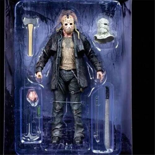 NECA 2009 Deluxe Edition Friday JASON VOORHEES PVC Joint Movable Collection of Christmas Gifts for Toys 18cm