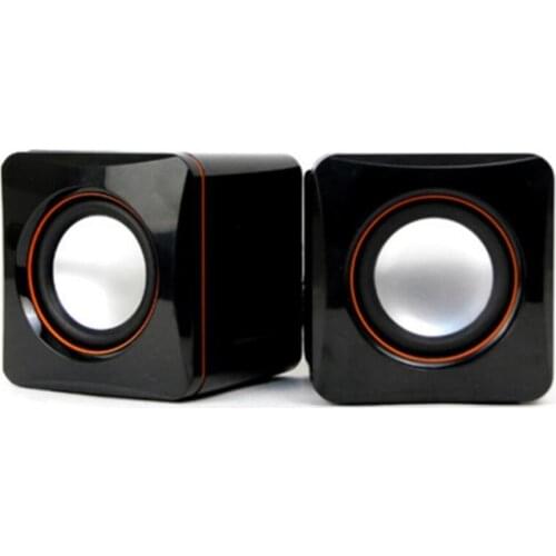 New notebook desktop computer mini speaker small square portable gift usb small stereo light and stylish perfect sound quality