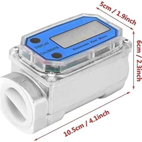 2021 New 1″ Digital Turbine Flow Meter,Gas Oil Fuel Flowmeter,Pump Flow Meter