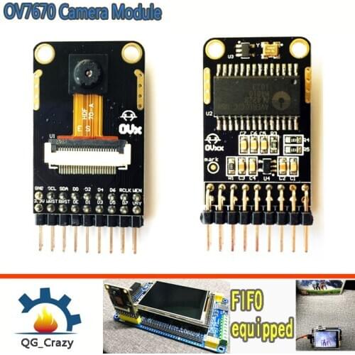 OV7670 VGA Camera + FIFO Buffer AL422B module, 640x480 qvga 320x240 0.3MP CMOS, I2C 0.3Mega Pixels
