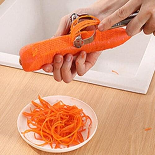 Vegetable Peeler Stainless Steel Kitchen Potato Grater Carrot Fruit Kitchen Tool Multifunctional Double-headed Peeling Knife