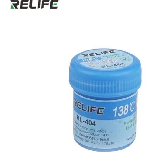 RELIFE RL-404 Solder Flux Lead-free Low Temperature 138℃ Tin Paste for Mobile Phone PCB BGA/SMD Motherboard Welding Fluxes