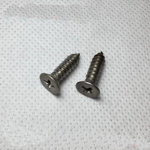 4pcs M5 TA2 Titanium self-tapping Phillips Flat Screw GB845 Pure titaniums Countersunk head cross screws 16mm/20mm Length