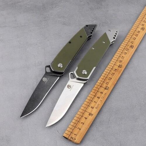Petrochemical fish folding AUS-8 blade steel G10 handle tactical outdoor camping multi-function self-defense hunting knife