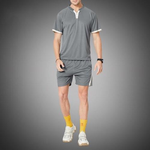 Casual Tracksuit Men 2 Piece Fashion Sets 2021 New Summer Short Sleeve TShirt Shorts Set Sportswear Tops Male Brand Clothing