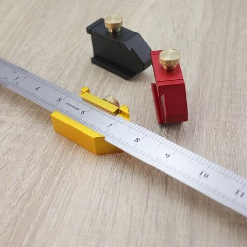 Angle Scribe Ruler Positioning Block Woodworking Line Locator Steel Ruler Fixed Ruler Carpenter Scriber Gaug Woodworking Tools