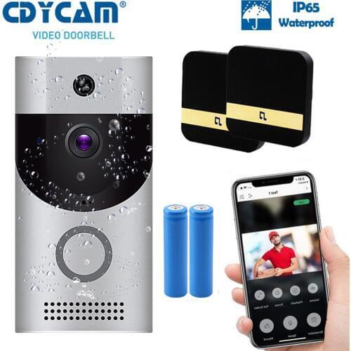 WIFI Video doorbell camera intercom system wireless home ip door bell phone chime PIR 2 way audio iOS Android battery powered