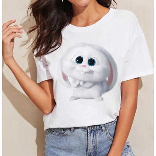 Women Clothes 2020 New Fashion Cute Female T-shirt Harajuku Kawaii Rabbit Fox Streetwear Aesthetic TShirt Women Tops Large Size