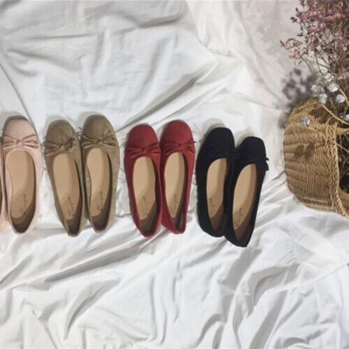 Female Flat Square Head Side Versatile Korean StyleScoop Bootie England Grandma Shoes Loafers lykj-yx