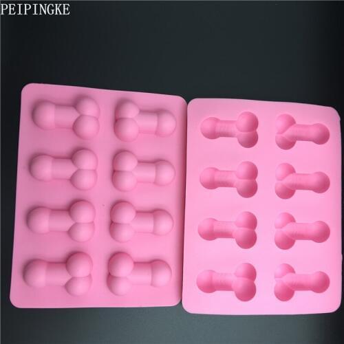 1pc Silicone Sexy Penis Cake Mold Dick Ice Cube Tray Jelly Chocolate Molds Candy Soap Mould