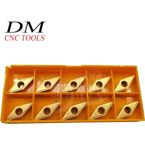 10pcs VCMT160408 UE6020 Carbide Insert Cutting Tool Rhombus External cutting tool Lathe Accessories Machining steel parts