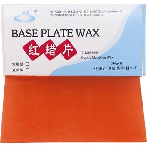 3Boxes Dental Lab Wax Sheet Base Plate Wax Dental Modelling Wax Red Casting Wax for Oral Prosthodontics
